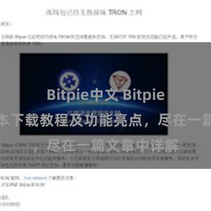 Bitpie中文 Bitpie钱包最新版本下载教程及功能亮点，尽在一篇文章中详解