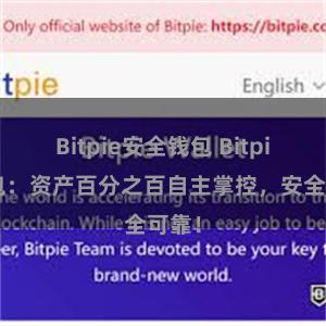 Bitpie安全钱包 Bitpie钱包：资产百分之百自主掌控，安全可靠！