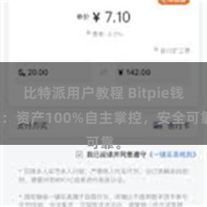 比特派用户教程 Bitpie钱包：资产100%自主掌控，安全可靠。