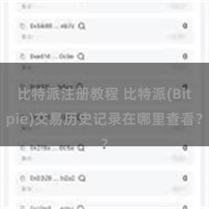 比特派注册教程 比特派(Bitpie)交易历史记录在哪里查看？