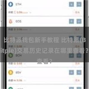 比特派钱包新手教程 比特派(Bitpie)交易历史记录在哪里查看？