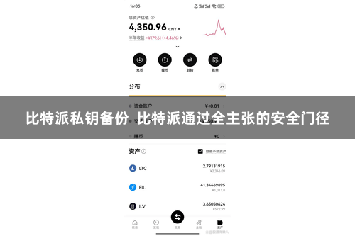 比特派私钥备份  比特派通过全主张的安全门径