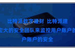 比特派数字理财  比特派建立了宏大的安全团队来监控用户账户的安全